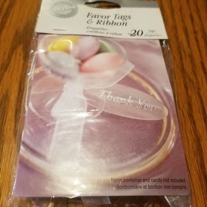 🆕 Wilson Favor Thank You Tags with Ribbon Set 20